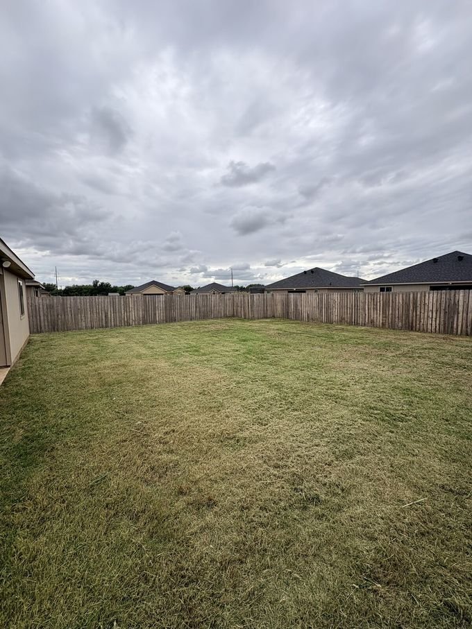 Back Yard after overgrown cleanup, Abilene, TX